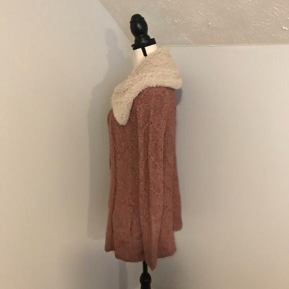 Anthropologie Sleeping on Snow Bondurant Sherpa Cardigan Sweater - Size Extra SM - Picture 2 of 11